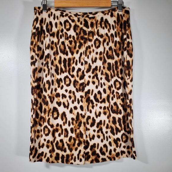 Chico's Leopard Print Pencil Skirt Tan Black Size .5 / Small - Picture 4 of 10